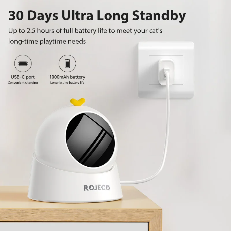 ROJECO Automatyczny Laser dla Kotów i Szczeniąt 🐾